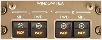 Flight Deck Window Heat Control Panel