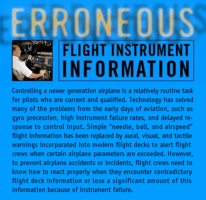 Erroneous Flight Instrument Information