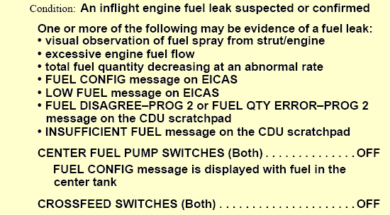 Engine Fuel Leak 1.