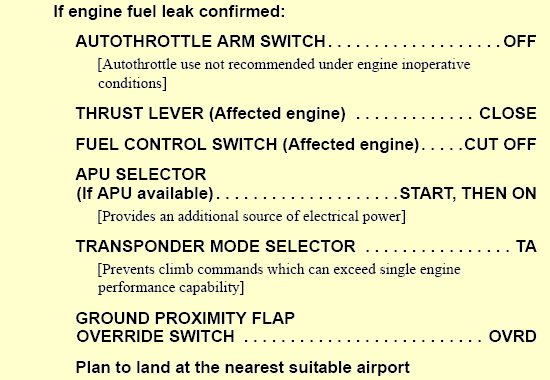 Engine Fuel Leak 5.