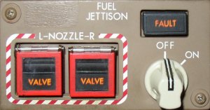 Fuel Jettison Control Panel.