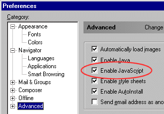 Javascript Nn 4